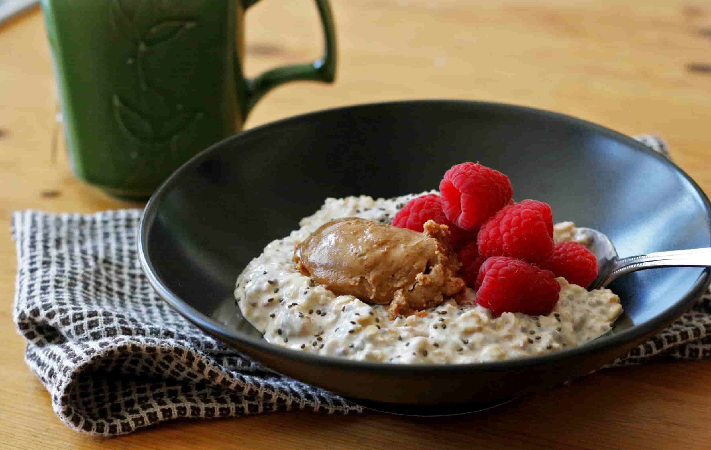 Oats with Almond Butter and Greek Yogurt