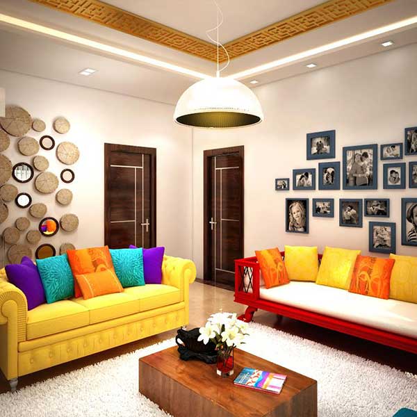 Colorful Living Room Interior Design